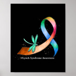 Dragonfly Ribbon Lynch-Syndrom Aufklärungsgeschenk Poster