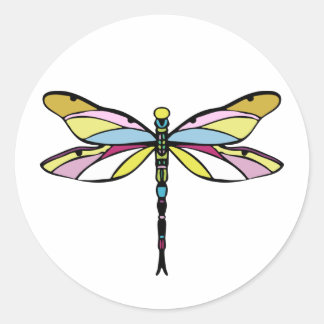 Dragonfly Runder Aufkleber