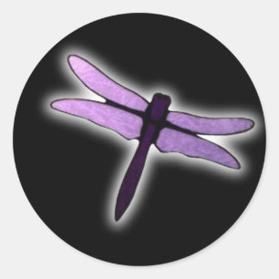 Dragonfly Runder Aufkleber