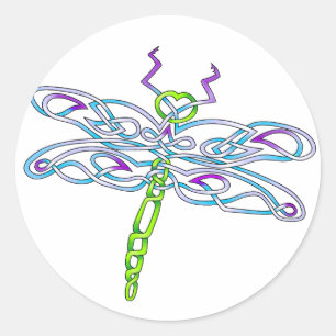 Dragonfly Runder Aufkleber