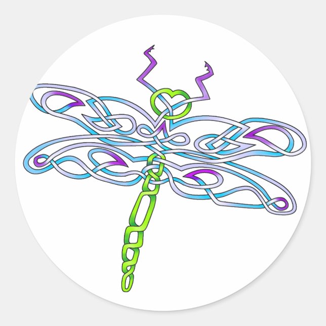 Dragonfly Runder Aufkleber (Vorderseite)