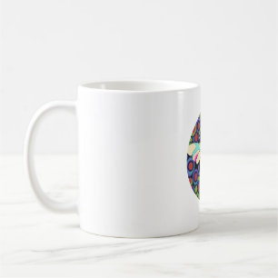 Dragonfly Schöne, bunt und verziert Kaffeetasse