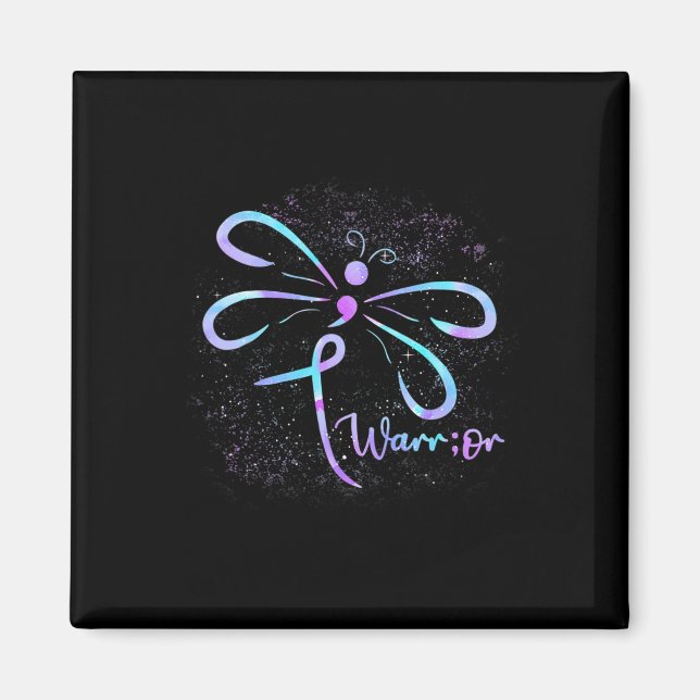 Dragonfly Semicolon Suizidprävention Bewusstsein O Magnet (Vorne)