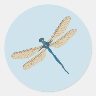 Dragonfly-Siegel Runder Aufkleber