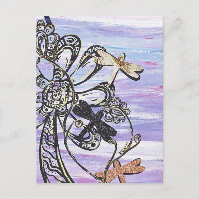 Dragonfly Sky Postcard Postkarte (Vorderseite)