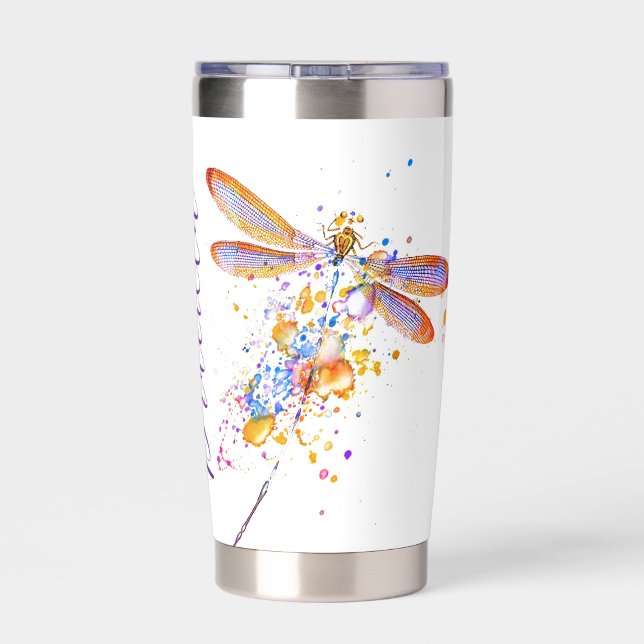 Dragonfly-Spritzer personalisiert Thermobecher (Rückseite)