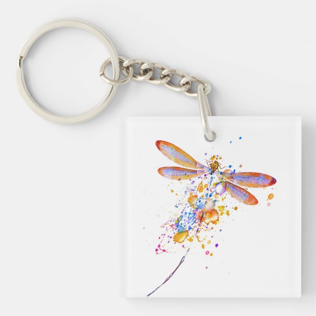 Dragonfly-Spritzer Schlüsselanhänger (Vorderseite)