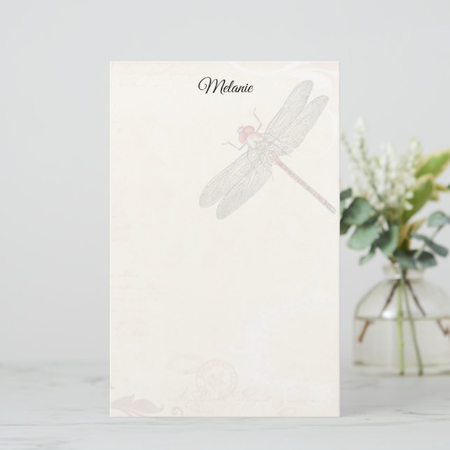 Dragonfly Stationery Briefpapier (Stehend Vorderseite)