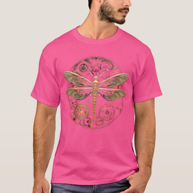 Dragonfly Steampunk Insect Art Gothic Engineer T-Shirt (Vorderseite)
