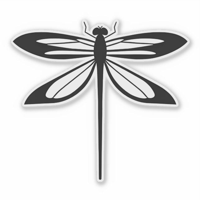 Dragonfly-Sticker Aufkleber (Vorderseite)
