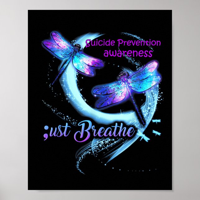 Dragonfly Suicide Awareness Warrior Sem Poster (Vorne)