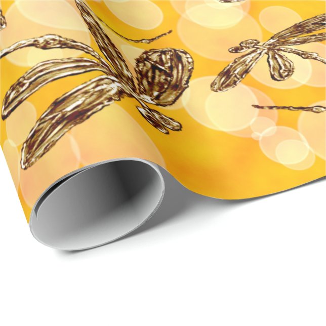Dragonfly Sunshine Geschenkpapier (Rolleneckpunkt)