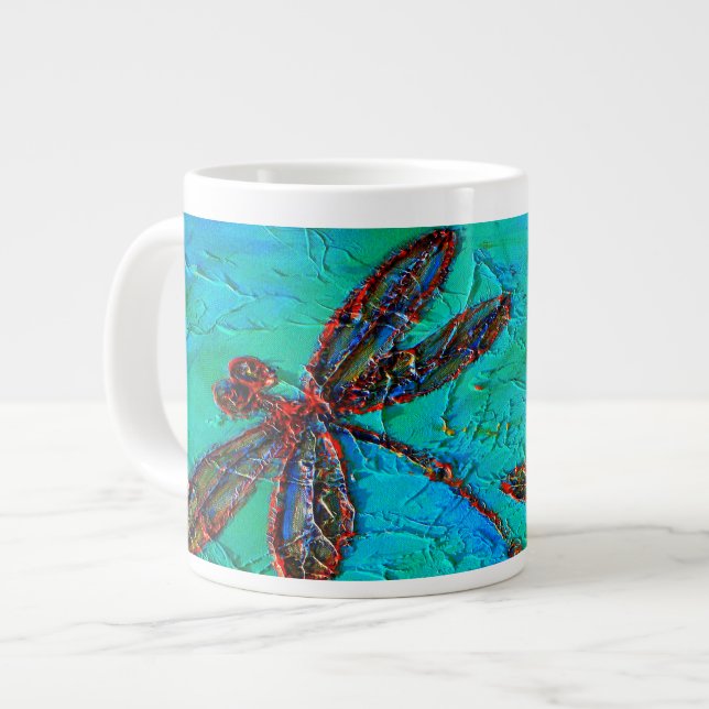 Dragonfly-Tanz Jumbo-Tasse (Vorderseite Links)
