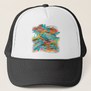 Dragonfly Turquoise Splash Truckerkappe