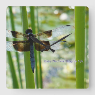 Dragonfly Wall Clock Quadratische Wanduhr