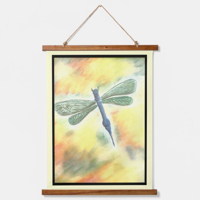 Dragonfly Wandteppich Mit Holzrahmen (Vorderseite)