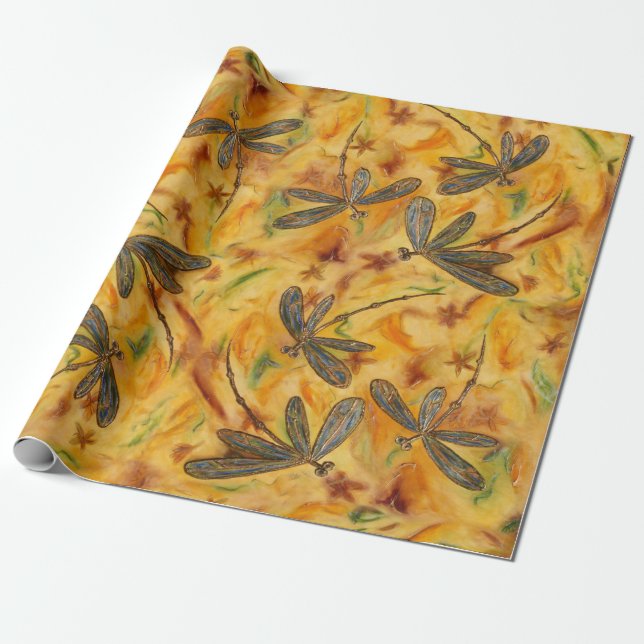 Dragonfly Warm Breeze Wrapping Paper Geschenkpapier (Ungerollt)