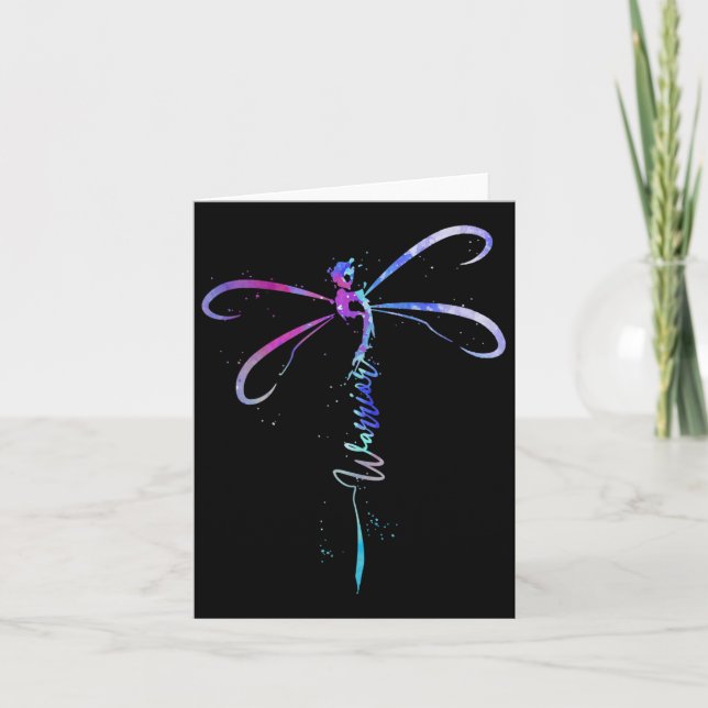 Dragonfly Warrior Semicolon Suicide Prevention Awa Karte (Vorderseite)