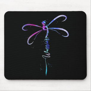 Dragonfly Warrior Semicolon Suicide Prevention Awa Mousepad