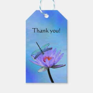 Dragonfly Water Lily Vielen Dank, dass Sie Tags Geschenkanhänger