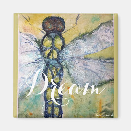 Dragonfly Watercolor Dream Magnet