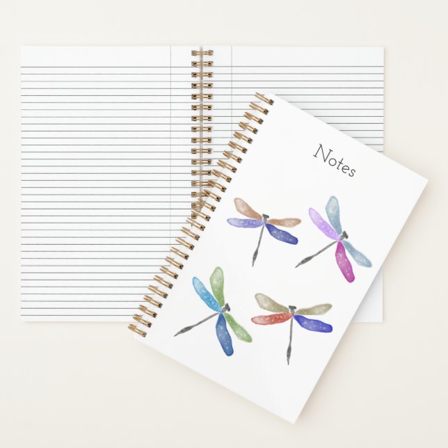 Dragonfly Watercolor Notebook  Notizbuch (Innen)