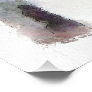 Dragonfly Watercolor Pastellweiß Hintergrund Fotodruck