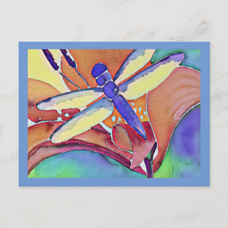 Dragonfly Watercolor Postkarte