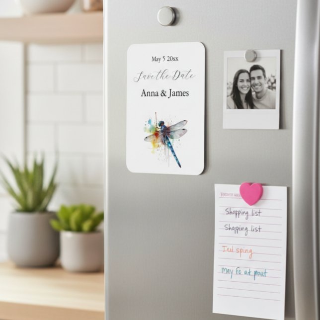 Dragonfly Wedding, kundenspezifischer Save the Dat Magnet (Von Creator hochgeladen)