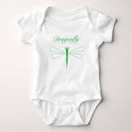 Dragonfly - White Baby Jersey Bodysuit Baby Strampler
