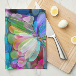 Dragonfly Wildblume Garden Abstrakt Geschirrtuch