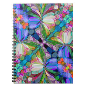 Dragonfly Wildblume Garden Abstrakt Notizblock