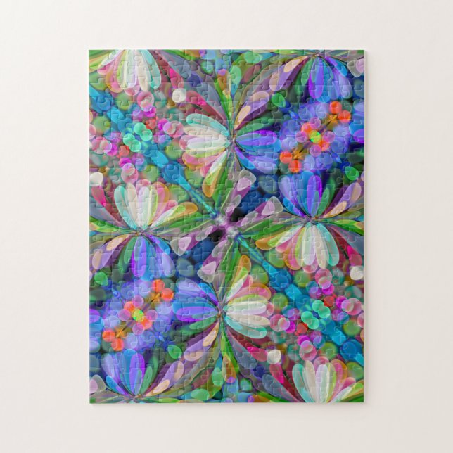 Dragonfly Wildblume Garden Abstrakt Puzzle (Vertikal)