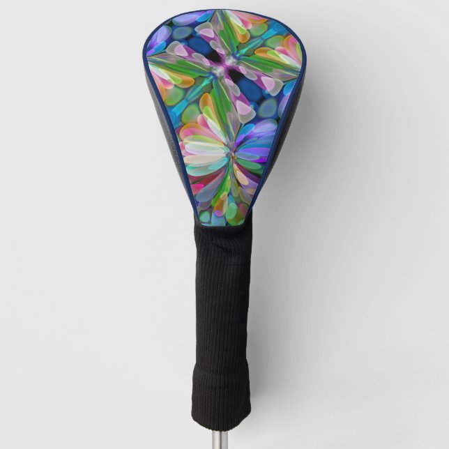 Dragonfly Wildflower Garden Abstract Floral Golf Headcover (Vorderseite)