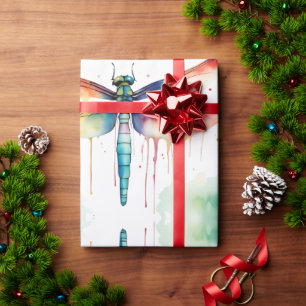 Dragonfly Wildlife & Nature Water Color Set Geschenkpapier