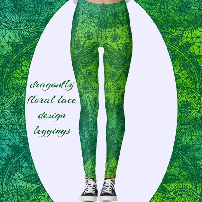 Dragonfly Wings Extravaganter Blumentraum Leggings (Von Creator hochgeladen)