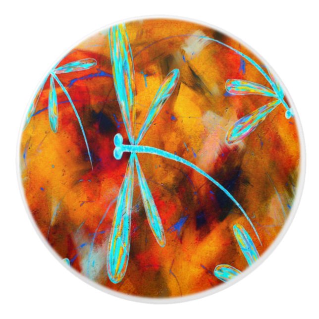 Dragonfly-Wüste Flit Keramikknauf (Vorderseite)