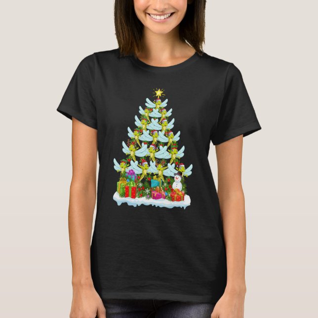 Dragonfly   Xmas Holiday   Dragonfly Christmas Tre T-Shirt (Vorderseite)