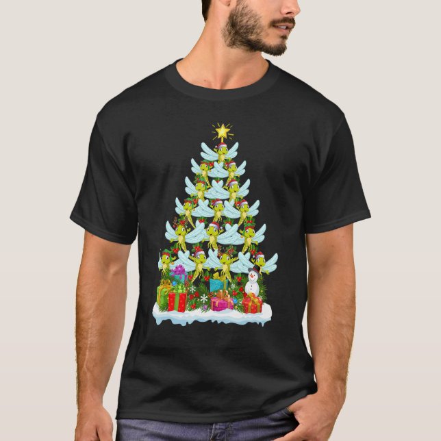 Dragonfly   Xmas Holiday   Dragonfly Christmas Tre T-Shirt (Vorderseite)