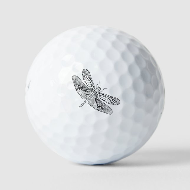 Dragonfly Zendoodle Golfball (Vorderseite)
