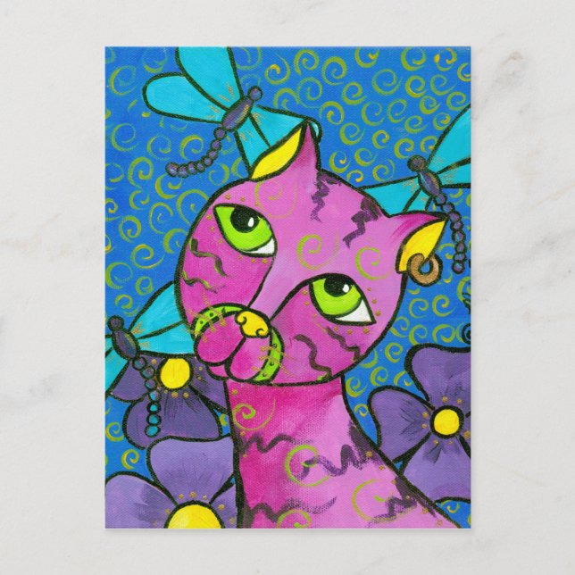 DragonflyCat Postkarte (Vorderseite)