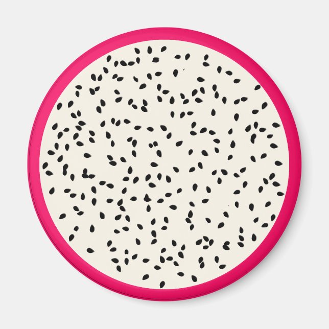 Dragonfruit / Dragon Fruit Stylized Fruit Slice Magnet (Vorne)