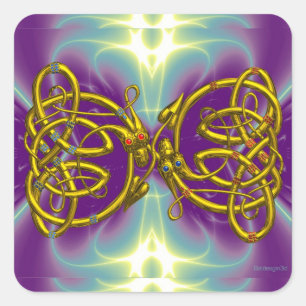 DRAGONLOVE QUADRATISCHER AUFKLEBER