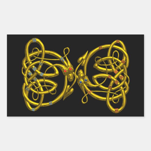 DRAGONLOVE, schwarz Rechteckiger Aufkleber (Vorderseite)