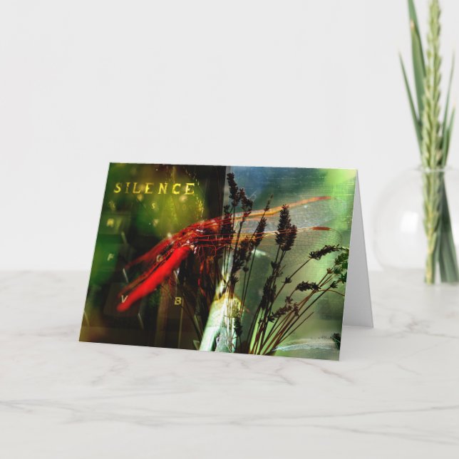 Dragonly Lavendelcollage Karte (Vorderseite)