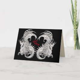 Dragons Art Nouveau Style~Grußkarte Karte