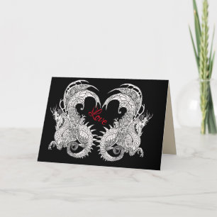 Dragons Art Nouveau Style~Grußkarte Karte