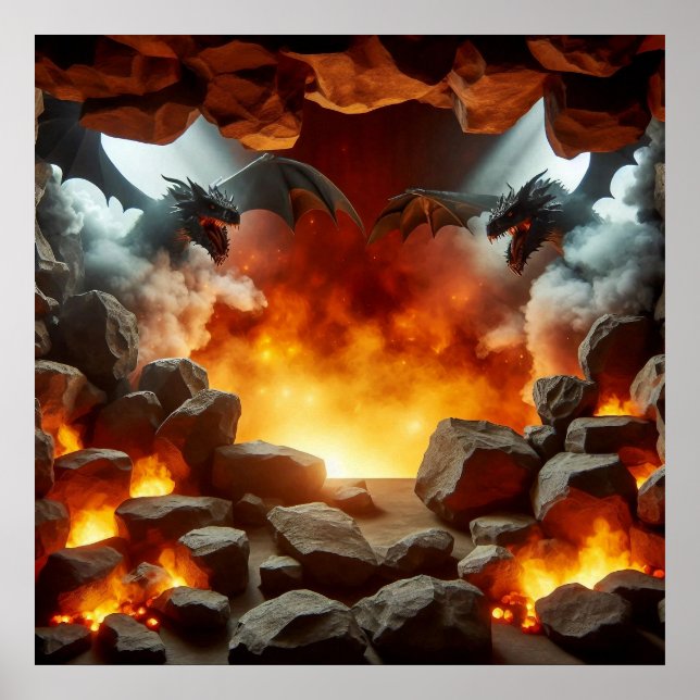 Dragon's Cave Art Poster (Vorne)