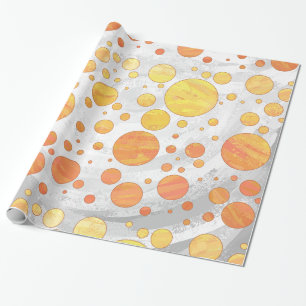 Dragons Eye Orange Polka Dot Pattern Geschenkpapier
