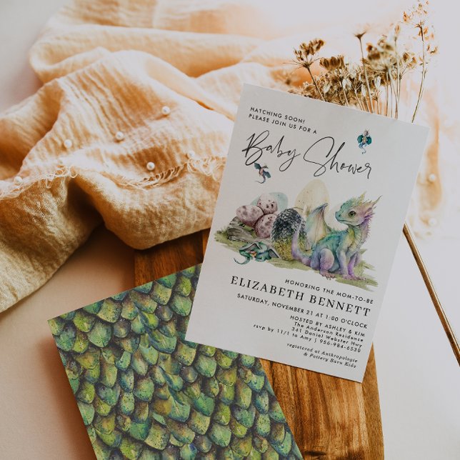 Dragons Fairy Tale | Dragon Eggs Baby Dusche Einladung (Von Creator hochgeladen)